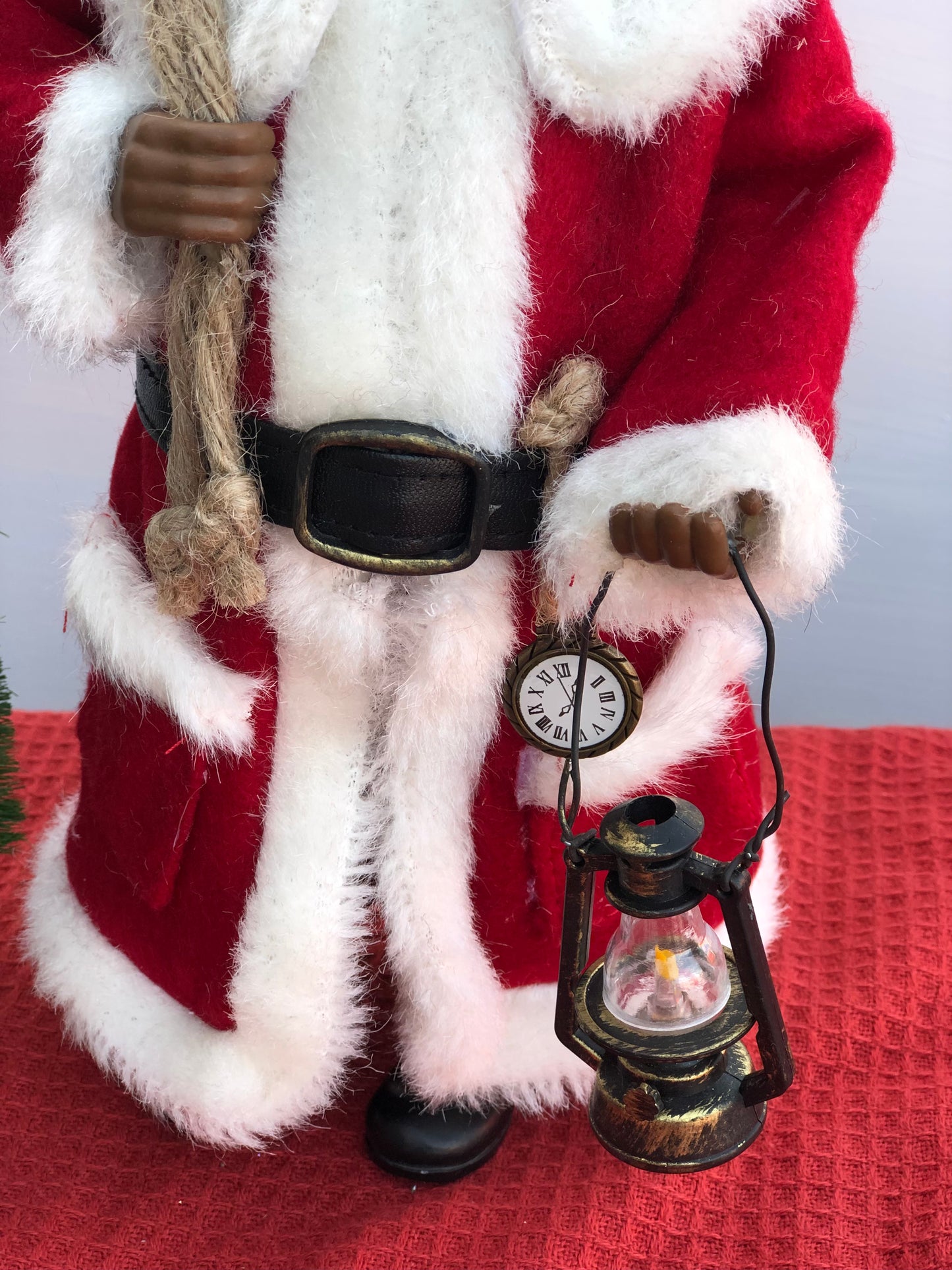 11" Traditional Black Santa Clause Figurine