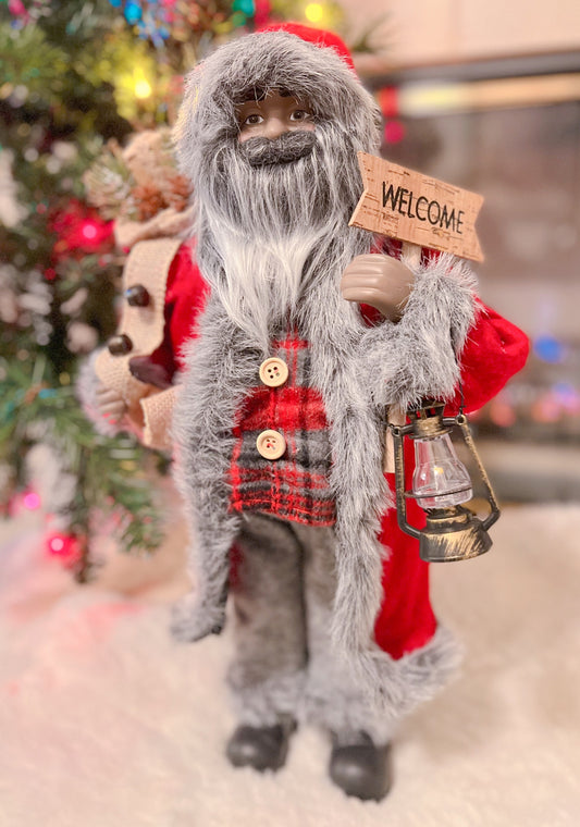 17" North Pole Santa Claus Figurine