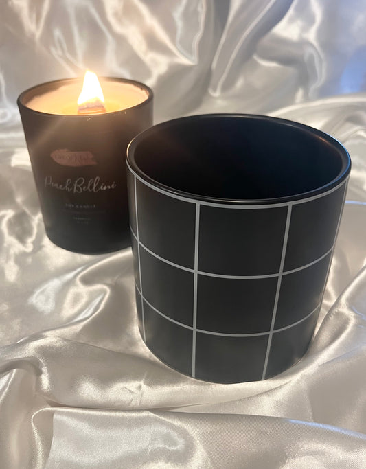 Black & White Ceramic Candle Holder