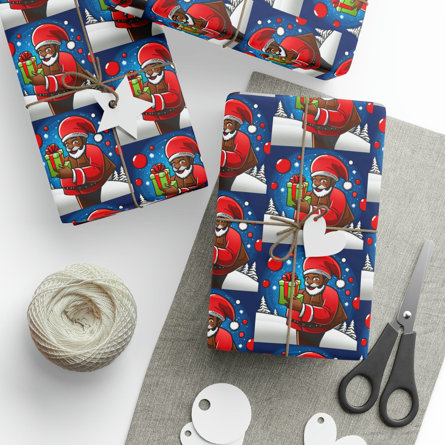 Gift Giving Santa Wrapping Papers