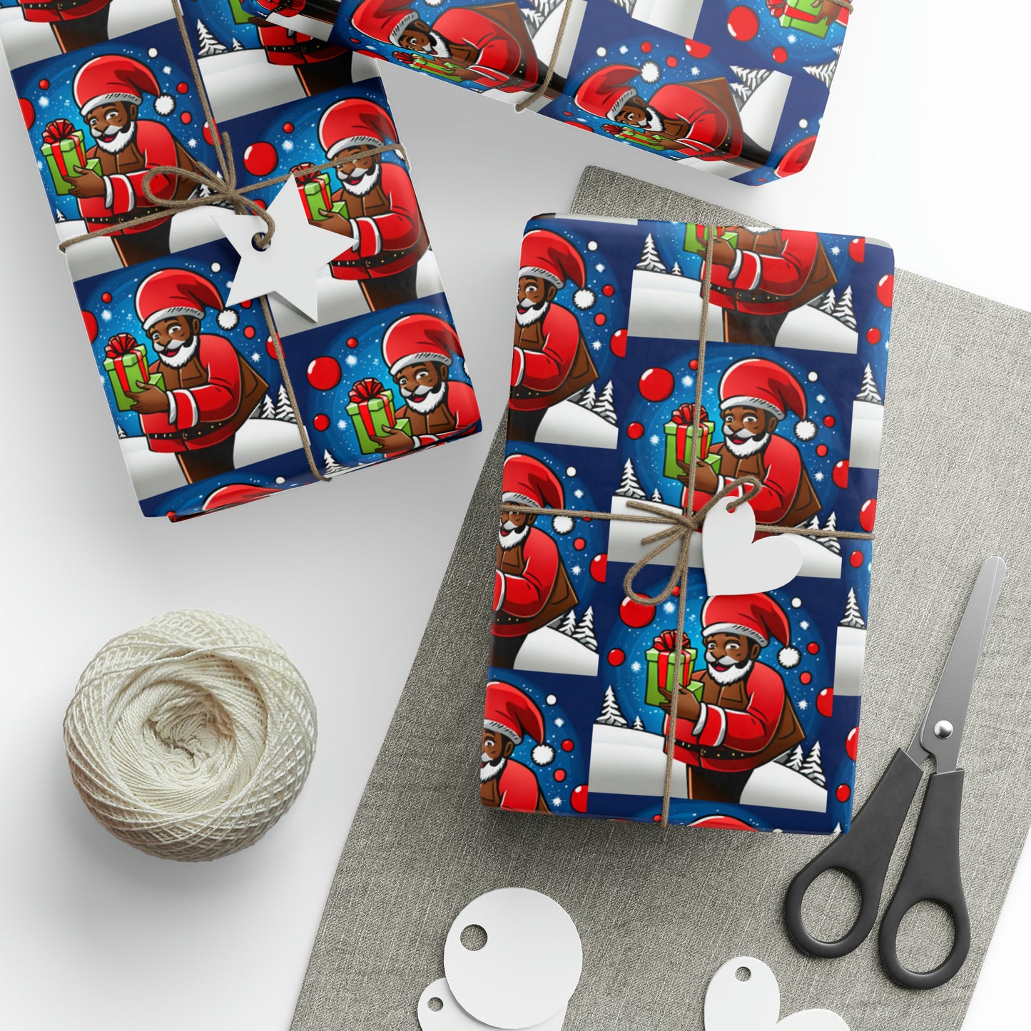 Gift Giving Santa Wrapping Papers
