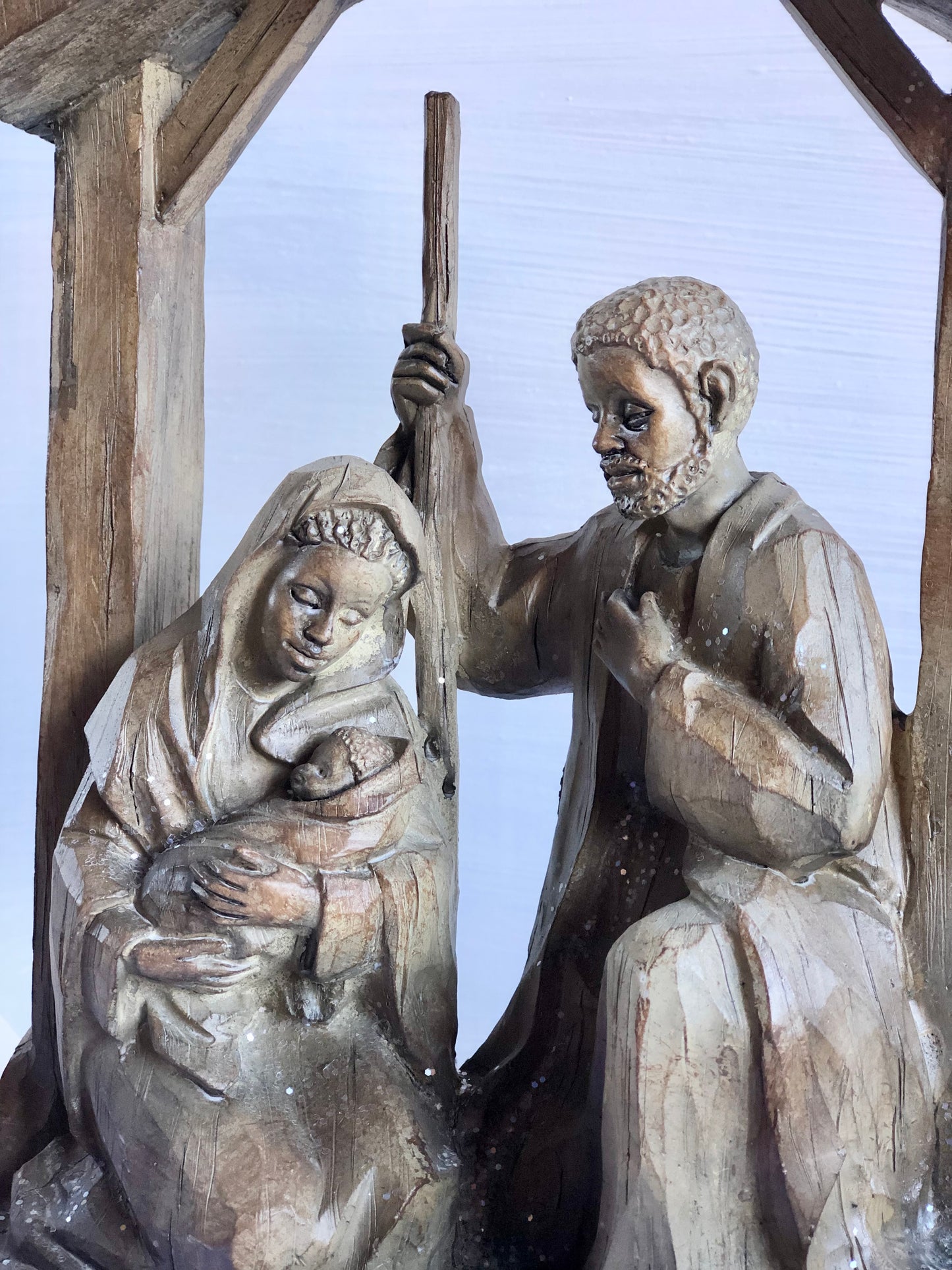 African American Wooden Nativity